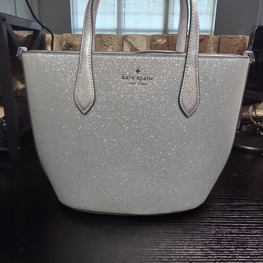 Kate Spade Silver Tote Bag - Picture 2 of 8